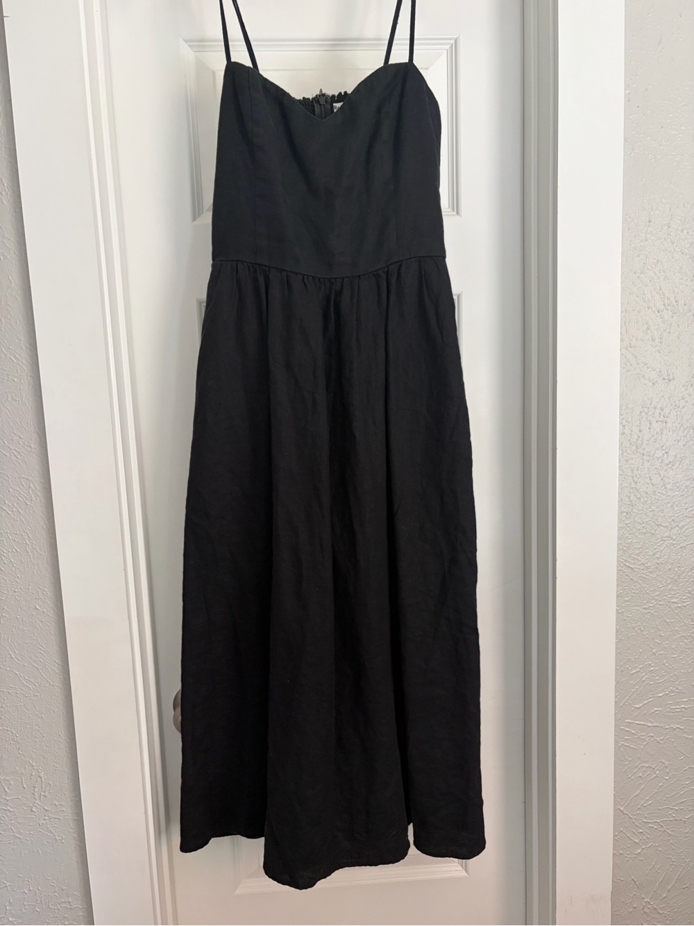 Reformation Black Strapless Maxi Dress